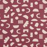 Alpine Fleece Abstract shapes  – grape/natural,  thumbnail number 1