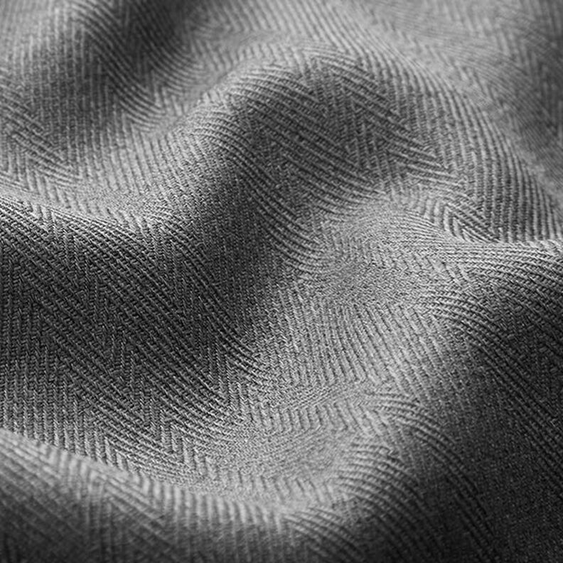Blackout fabric Herringbone – dark grey,  image number 2