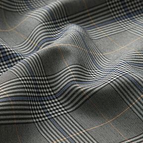 Glen Plaid Stretch Viscose – grey/indigo, 