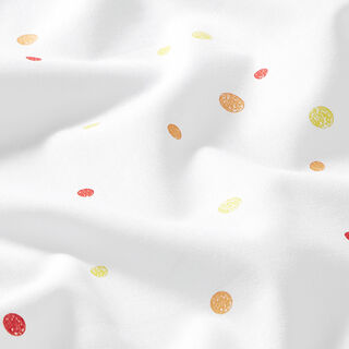 GOTS Scribble Look Dots Cotton Poplin | Tula – white, 