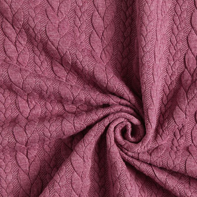 Cabled Cloque Jacquard Jersey – raspberry,  image number 3