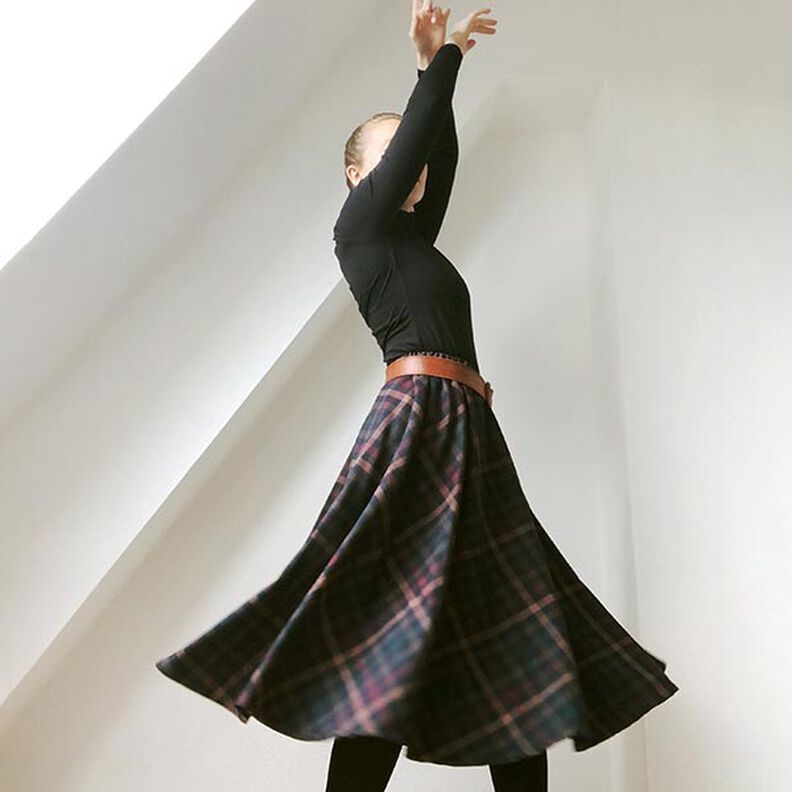 Stretch Tartan – navy,  image number 4