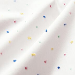 Poplin colourful confetti – white, 