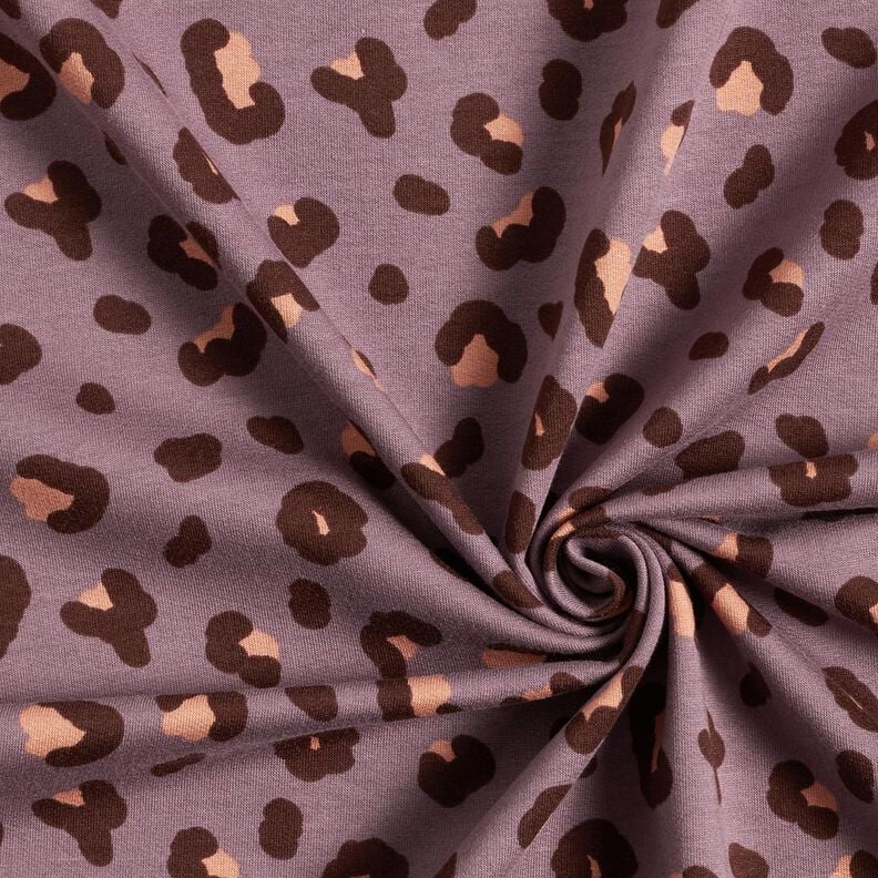 French terry Leopard Print – lilac,  image number 3