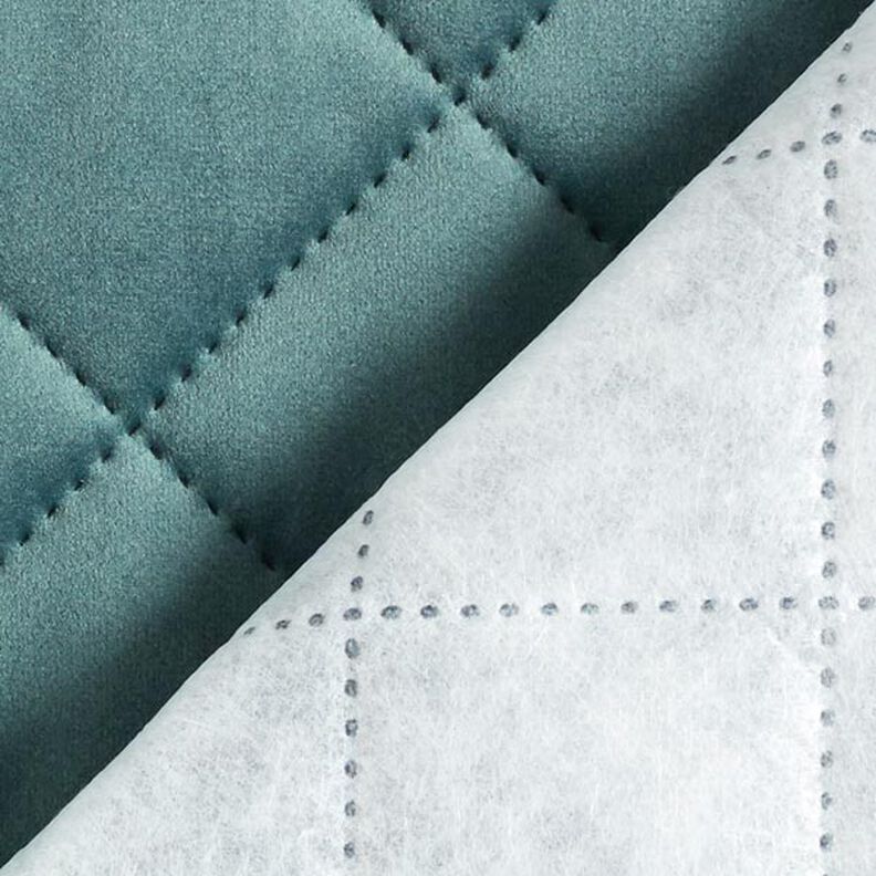 Upholstery Fabric Velvet Quilted Fabric – fir green,  image number 6