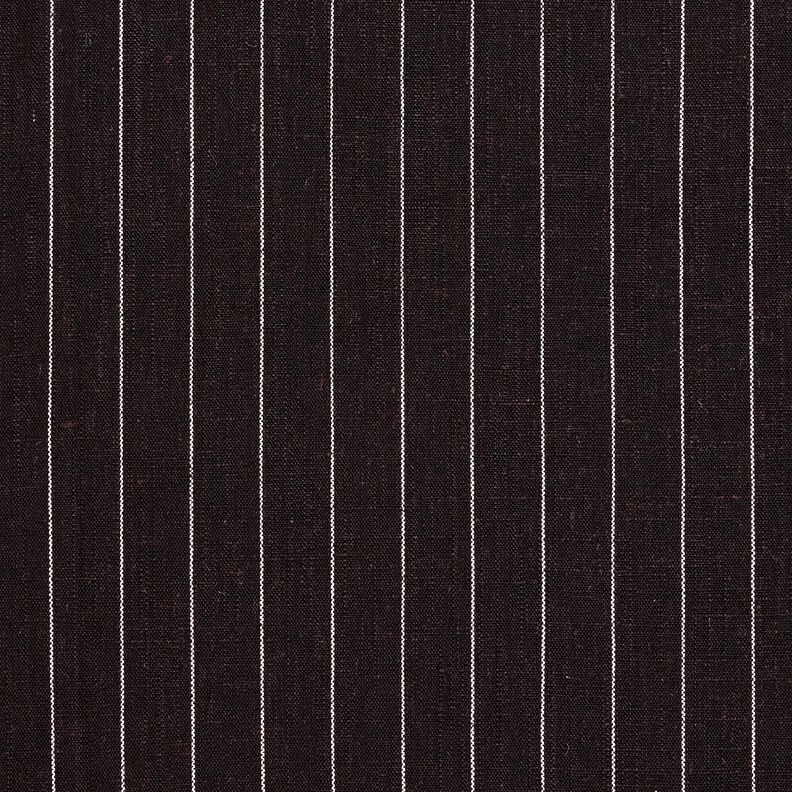 Viscose-linen blend wide pinstripes – black,  image number 1