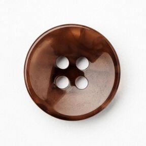 4-hole button marbled [Ø 15 mm] – chestnut, 