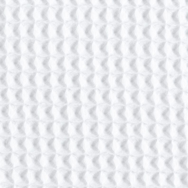 Waffle Piqué large honeycombs – white,  image number 1