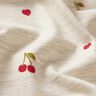Cotton Jersey Cherries and Hearts – natural/light grey,  thumbnail number 2