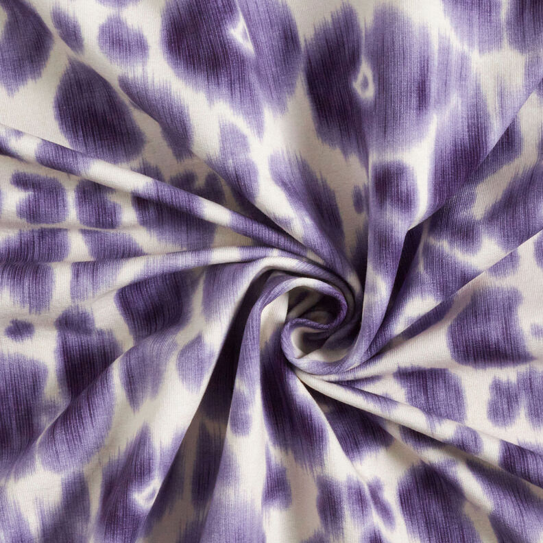 GOTS French terry batik leopard print | TCC x LOOKS by Wolfgang Joop – lilac/cream,  image number 5