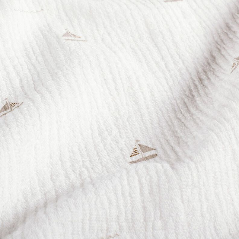 Double Gauze/Muslin sailboats – offwhite/natural,  image number 2