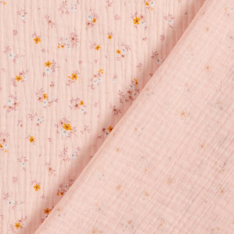 Double Gauze/Muslin romantic little flowers – rosé,  image number 4