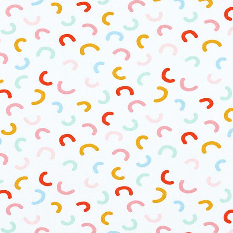 Brushed Sweatshirt Fabric Colourful Arches – white,  image number 1