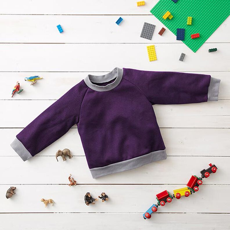 Alpine Fleece Comfy Sweatshirt Plain – aubergine,  image number 8