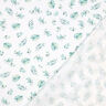 GOTS Double Gauze/Muslin Jungle Leaves | by Poppy – white/pale mint,  thumbnail number 4