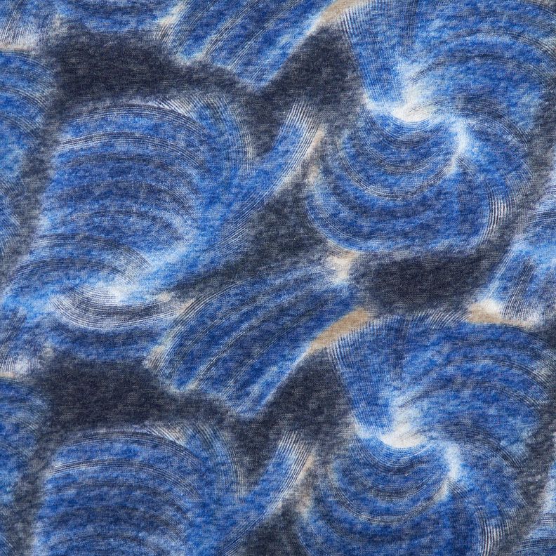Brushed fine knit batik – navy blue/midnight blue,  image number 1