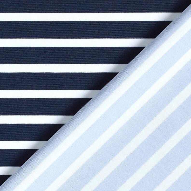 Swimsuit Fabric Nautical Stripes – midnight blue/white,  image number 4