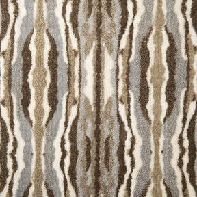 abstract stripes faux fur – offwhite/taupe, 