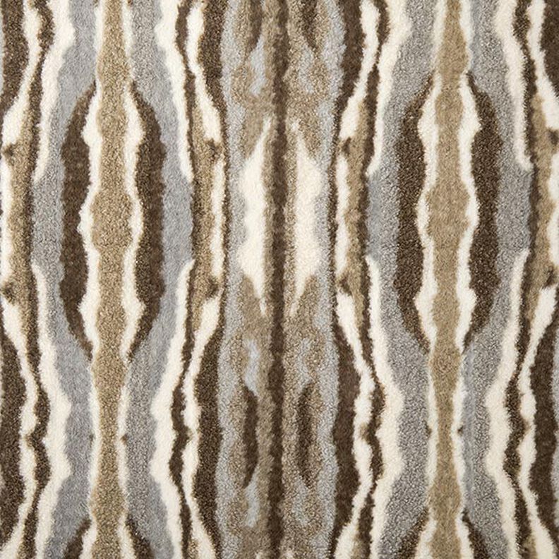 abstract stripes faux fur – offwhite/taupe,  image number 1