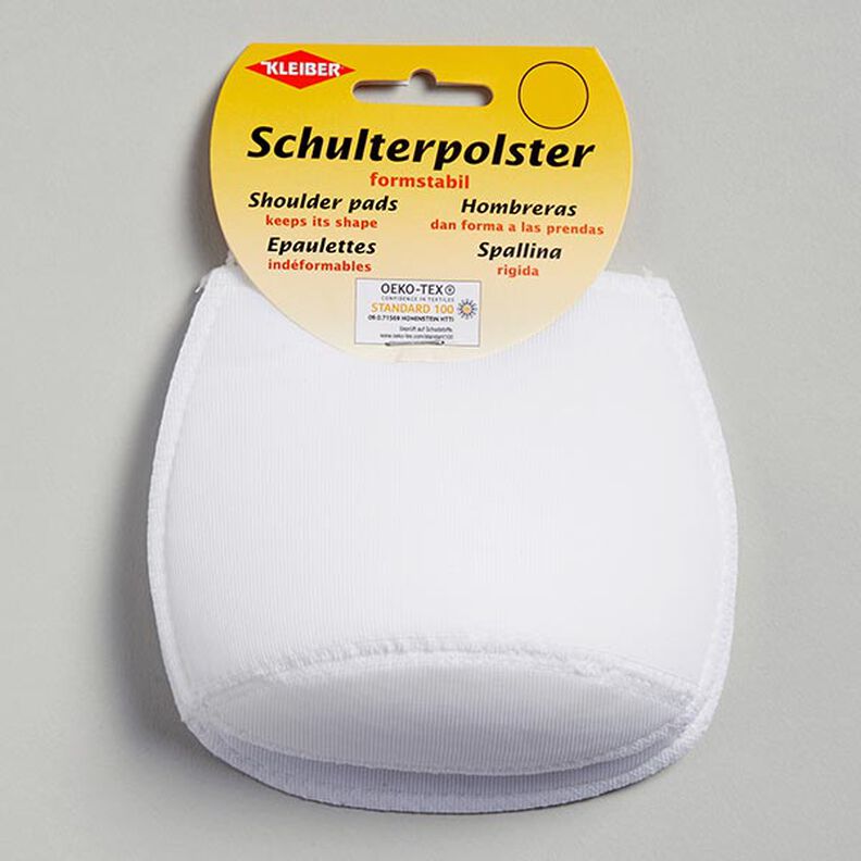 Raglan Shoulder Pad without Hook [2 pieces | 12 x 12 x 4,5 cm] - white | KLEIBER,  image number 1
