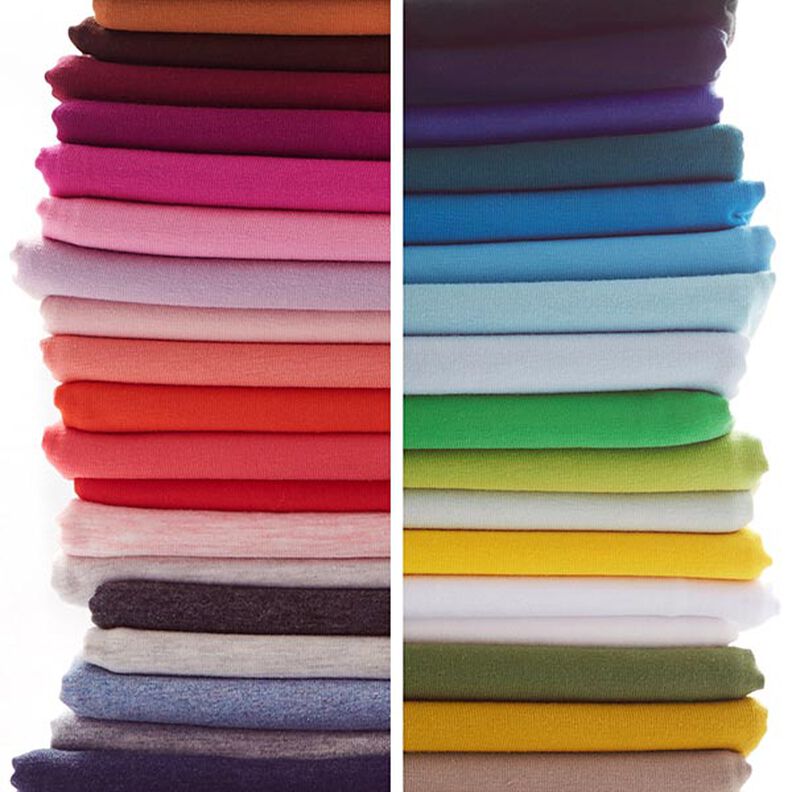 Plain Medium Cotton Jersey &ndash; black | Remnant 50cm,  image number 7