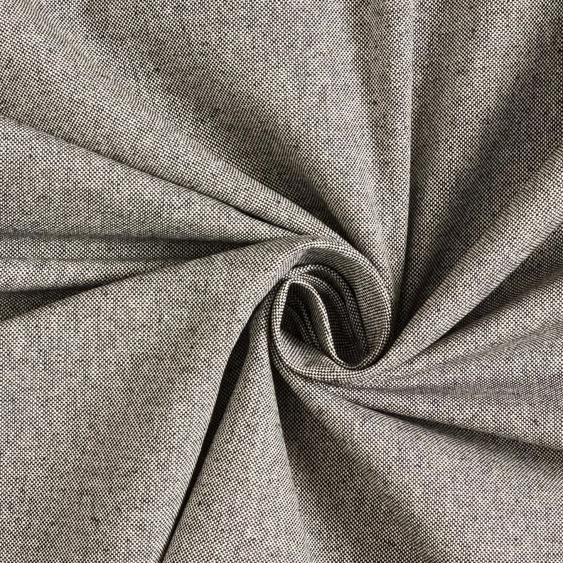 Decor Fabric Half Panama Two-tone – black/natural, image number 1