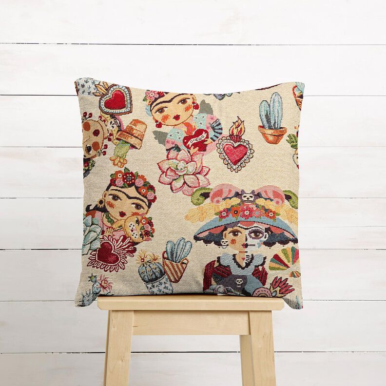 Decor Fabric Tapestry Fabric Artists &ndash; light beige/red,  image number 6