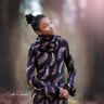Cotton Jersey gold nibs | Glitzerpüppi – blue-black/dark dusky pink,  thumbnail number 5