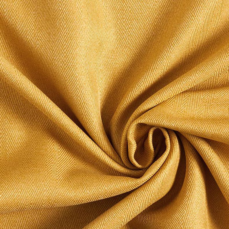 Blackout fabric Herringbone – curry yellow,  image number 1