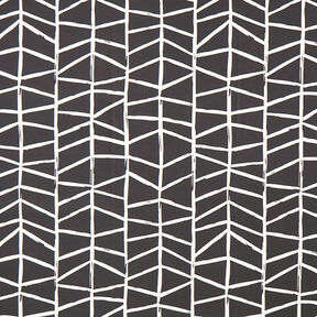 Decor Fabric Half Panama Abstract Lines – ivory/black, 