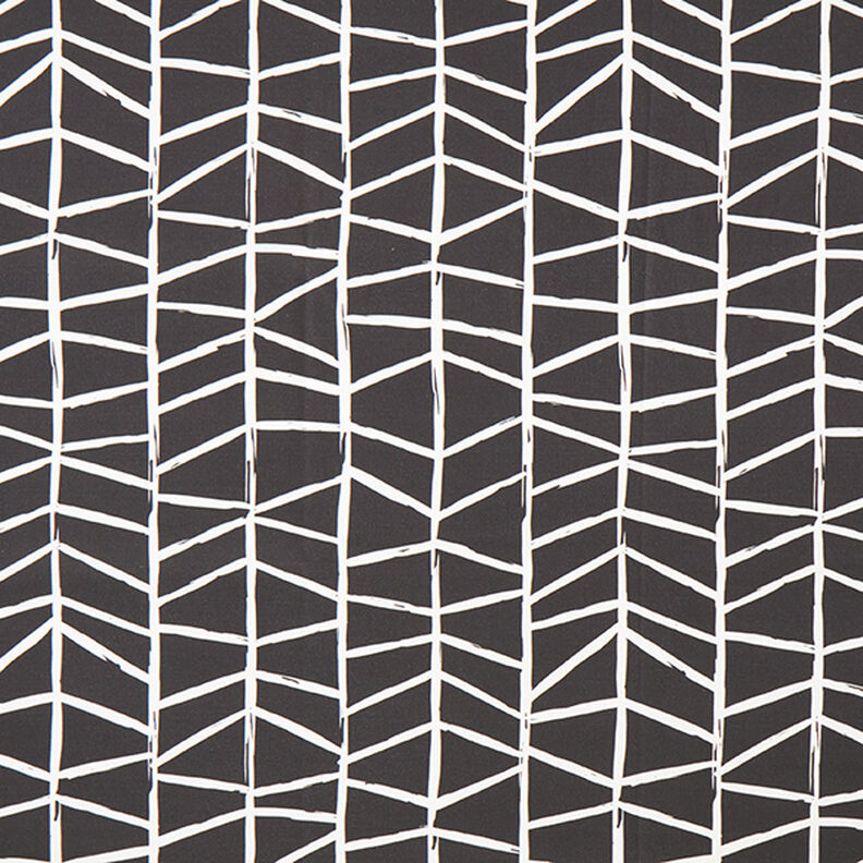 Decor Fabric Half Panama Abstract Lines – ivory/black,  image number 1