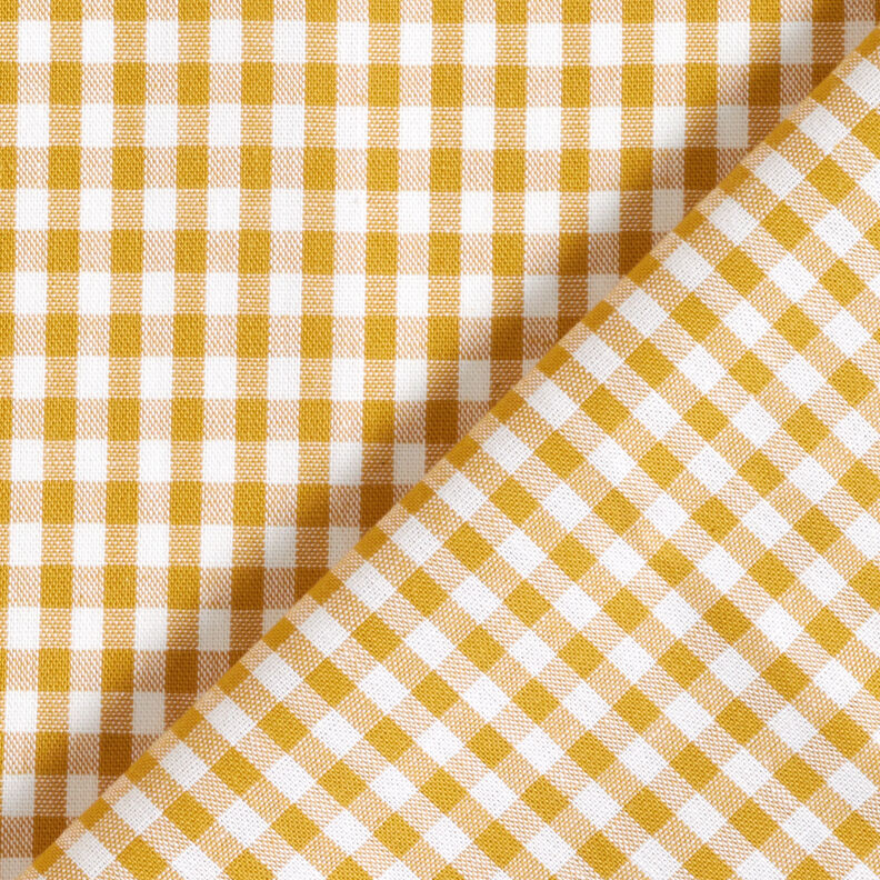 Cotton Vichy check 0,5 cm – mustard/white, image number 4