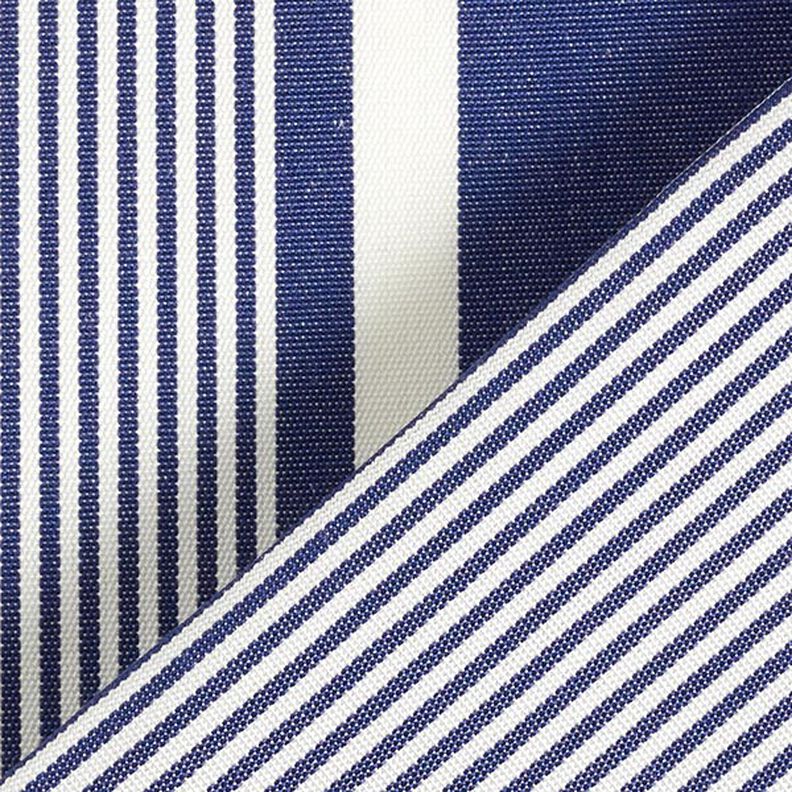 Outdoor Fabric Canvas Stripes – navy blue/white,  image number 5