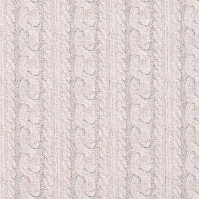 French Terry cable knit print – light beige, 