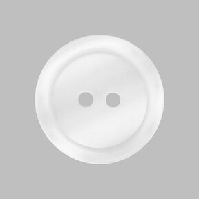 Basic 2-Hole Plastic Button - white, 