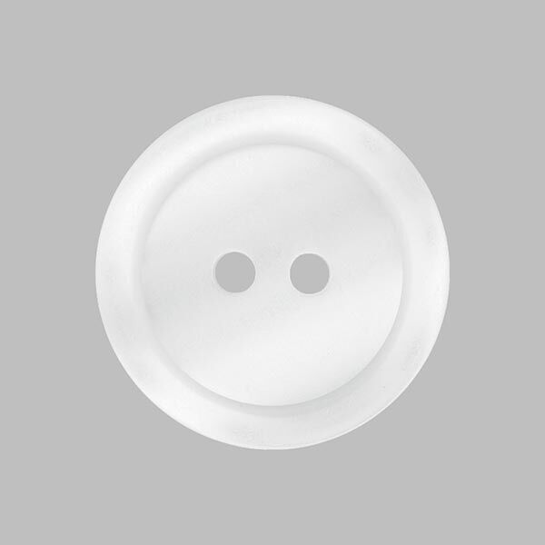 Basic 2-Hole Plastic Button - white,  image number 1