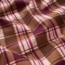 Decor Fabric Half Panama colourful check – mocca/grape,  thumbnail number 2