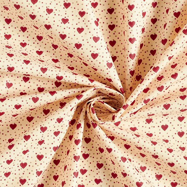 Coated Cotton Hearts – light beige/red,  image number 4