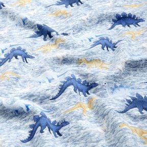 Alpine Fleece Dinosaurs – natural/denim blue, 