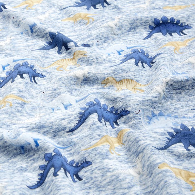 Alpine Fleece Dinosaurs – natural/denim blue,  image number 2