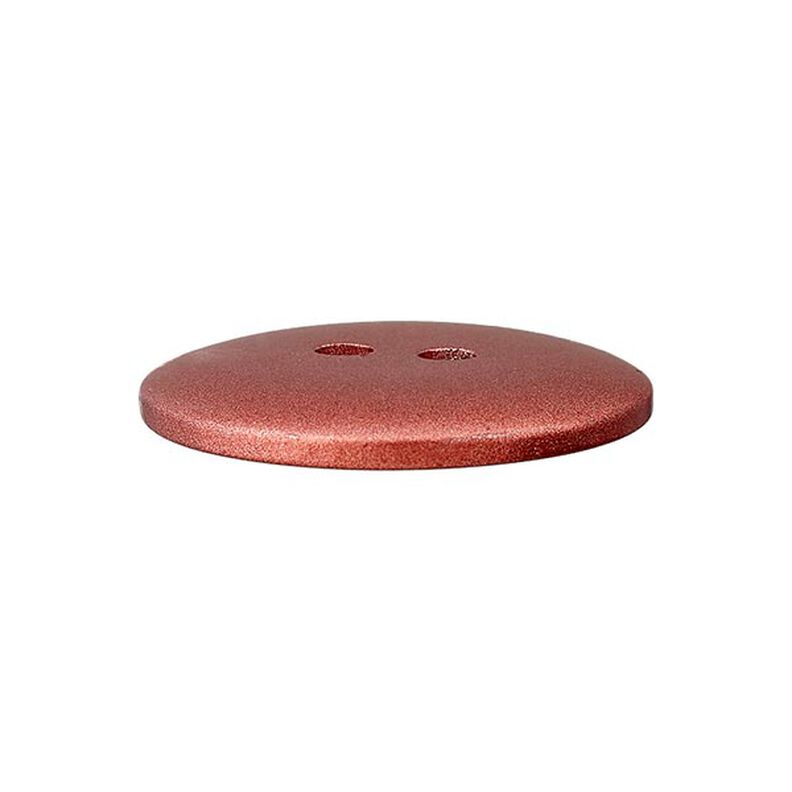 Metallic 2-Hole Polyester Button – red,  image number 2