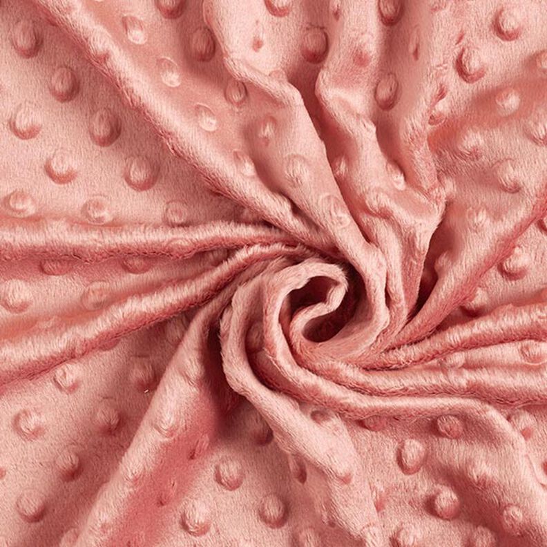 Cosy Fleece Embossed Dots – dusky pink,  image number 3