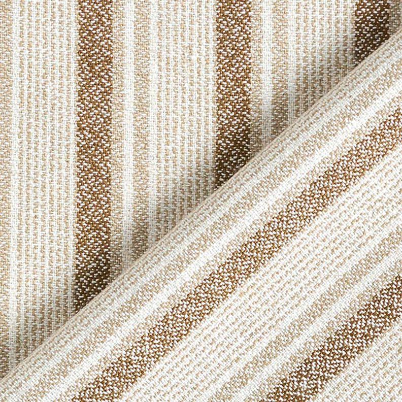 Linen-viscose blend pixelated stripes – beige/brown,  image number 4