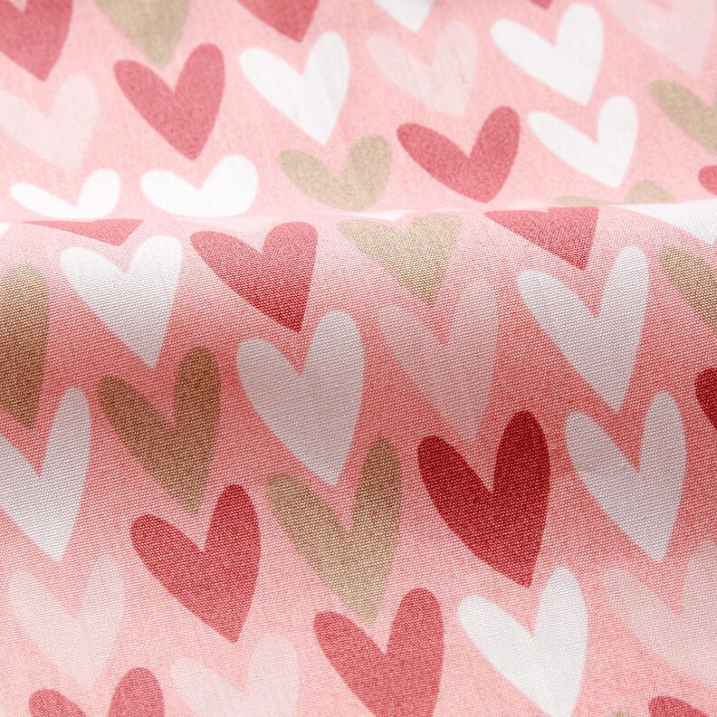 Cotton Poplin hearts – light dusky pink, image number 2
