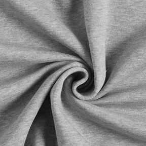 Brushed Melange Sweatshirt Fabric – light grey, 