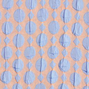 Cloqué dots and diamonds – light blue/apricot, 
