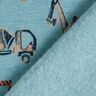 Brushed Sweatshirt Fabric construction site vehicles | by Poppy – blue grey,  thumbnail number 4