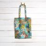 Coated Cotton sea of flowers – ocean blue/terracotta,  thumbnail number 8