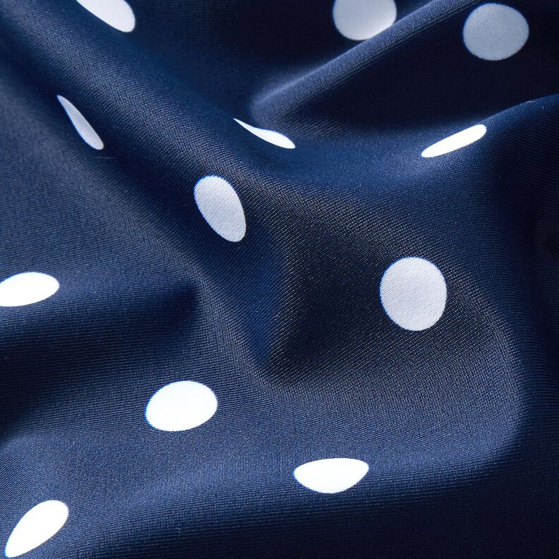 Swimsuit Fabric Polka dots – navy blue/white,  image number 2