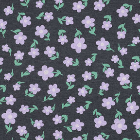 Sweatshirt Fabric Flowers | by Poppy – anthracite/mauve, 